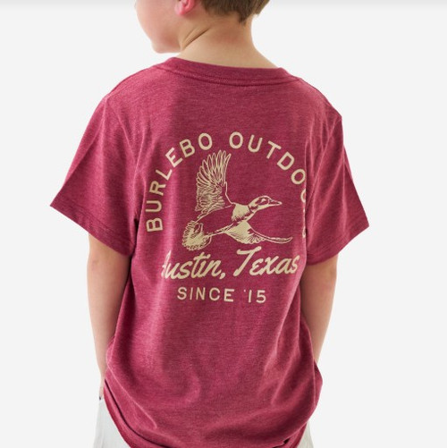 Burlebo Classic Duck Heather Red Youth Tee