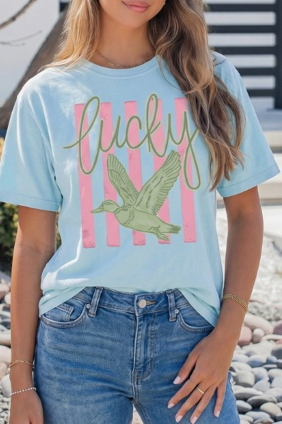 Lucky Duck Light Blue Tee