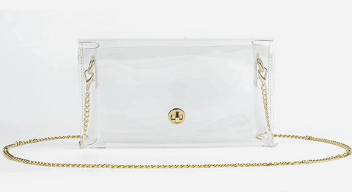 Clear Concert Gold Clasp Purse