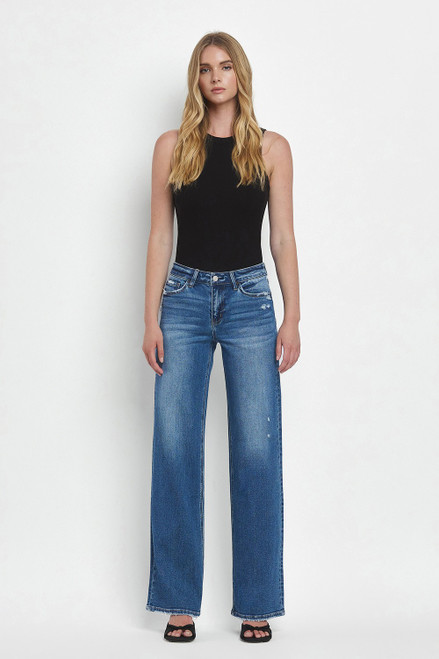 Vervet Secure Mid Rise Wide Leg Jeans
