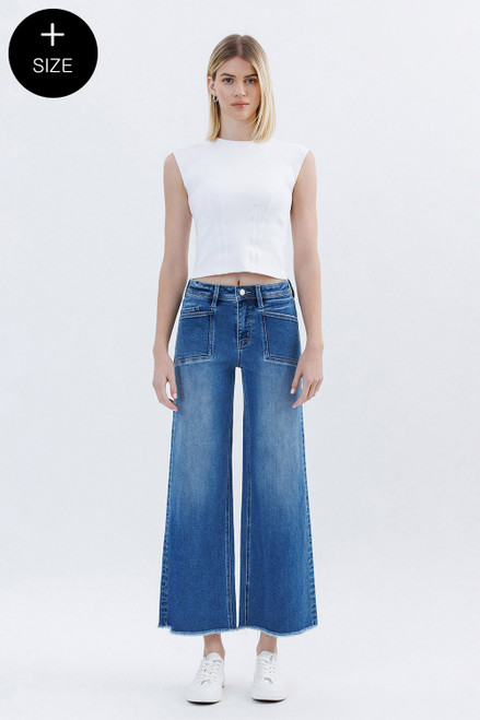 Vervet Advocates Raw Hem Plus Cropped Jeans