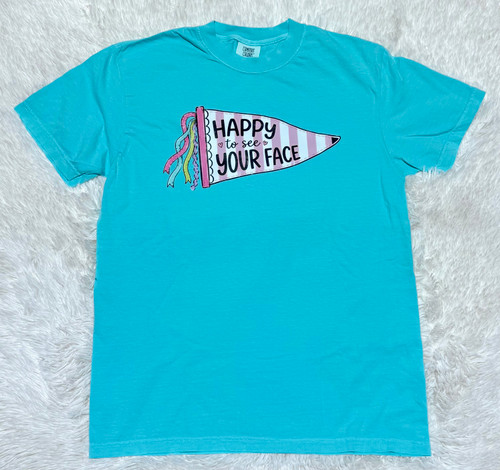 Happy to See Your Face Pennant Tee