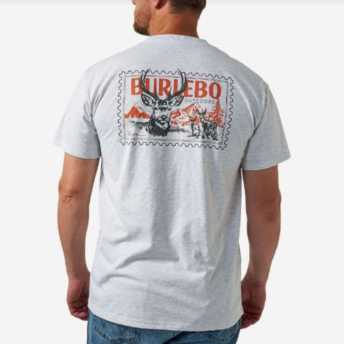 Burlebo Buck Stamp Ash Grey Tee