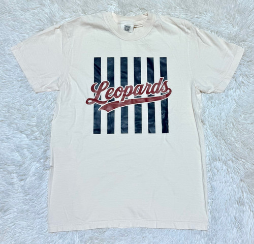 Leopards Stripe Ivory Comfort Color Tee