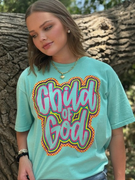Child of God Mint Comfort Color Tee