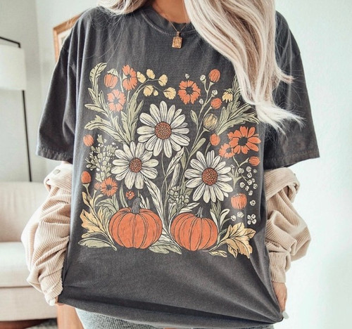 Boho Floral Pepper Comfort Color Tee