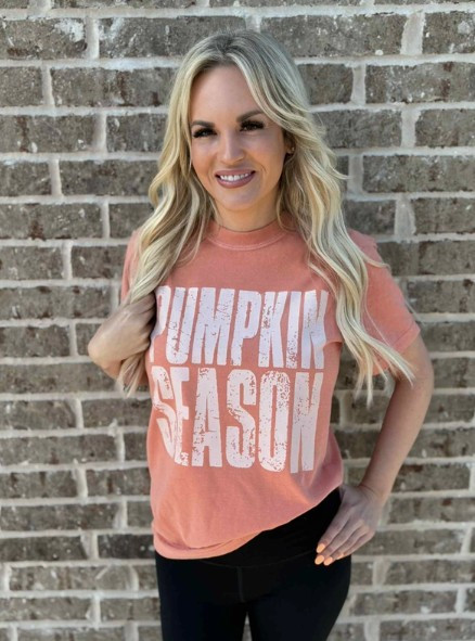 Pumpkin Season Terracotta Comfort Color Tee
