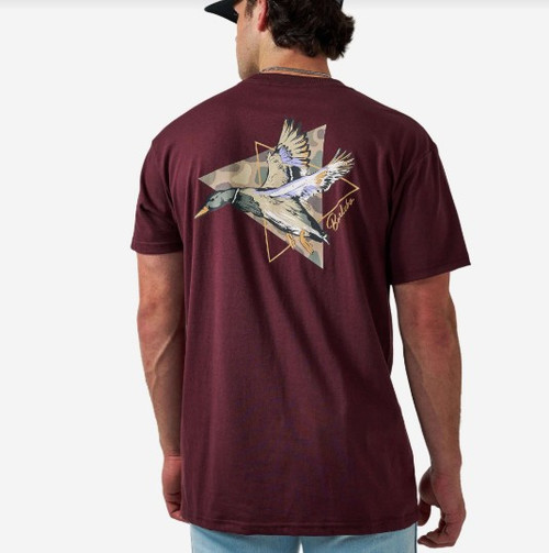 Burlebo Pintail Triangle Duck Maroon Tee