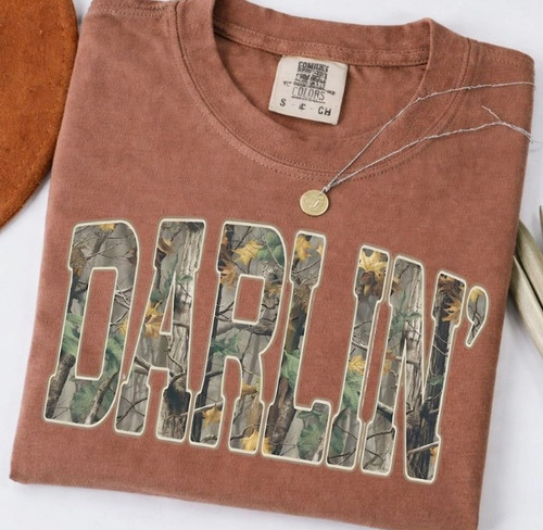 Camo Darlin' Yam Comfort Color Tee