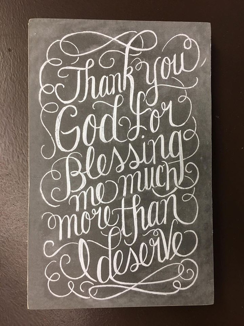 Thank You God Chalk Sign