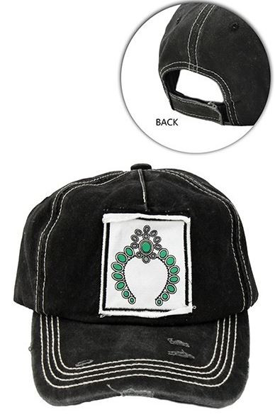 Black Squash Blossom Hat