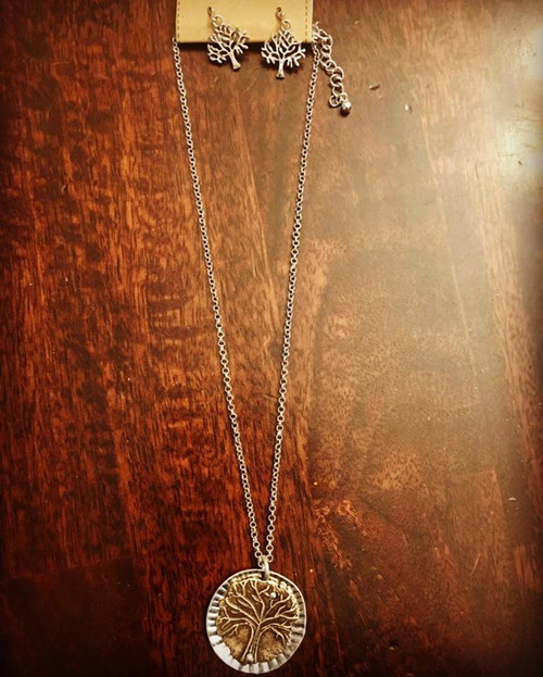 Tree of Life Necklace & Earrings Set