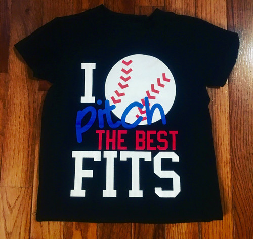 I Pitch the Best Fits Black Tee