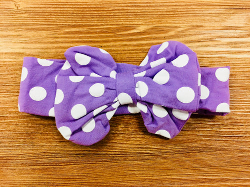 Lavender Polka-dot Headband