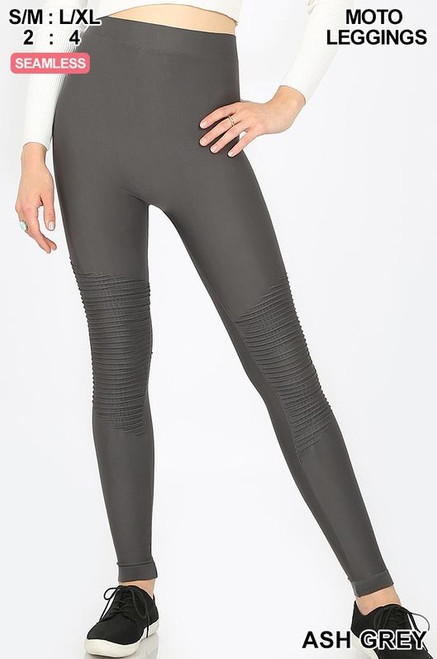 Ash Grey Moto Leggings