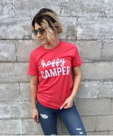 Happy Camper Red Tee