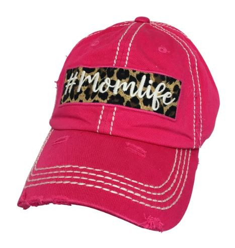#Momlife Hot Pink Cap