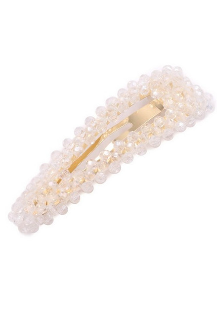 Clear Glass Bead Hair Clip