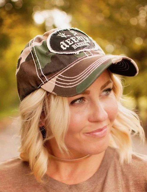 Deerly Blessed Camo Hat