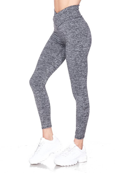 Grey High Waist Wrap Leggings