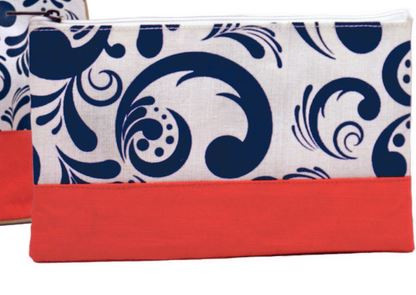 Crashing Coral Cosmetic Bag