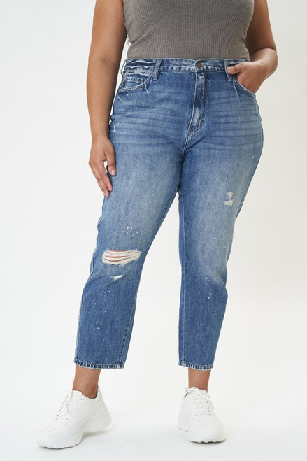 KanCan Lucinda Ultra High Rise Plus Mom Jeans