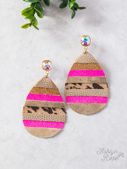 All Fun and Games Fuchsia Earrings