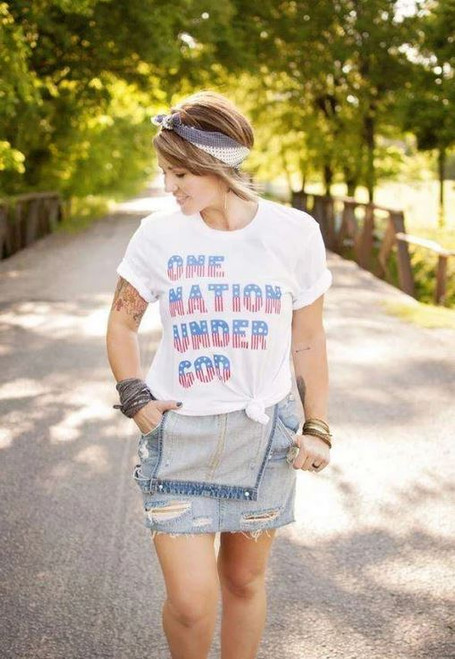 One Nation Under God Ruby's Rubbish Tee