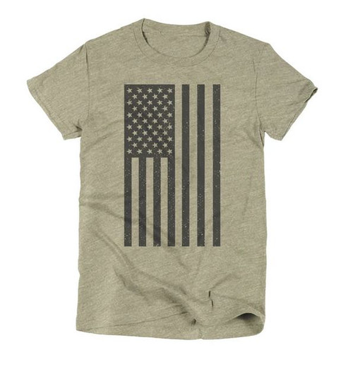 US Flag Heather Grey Tee