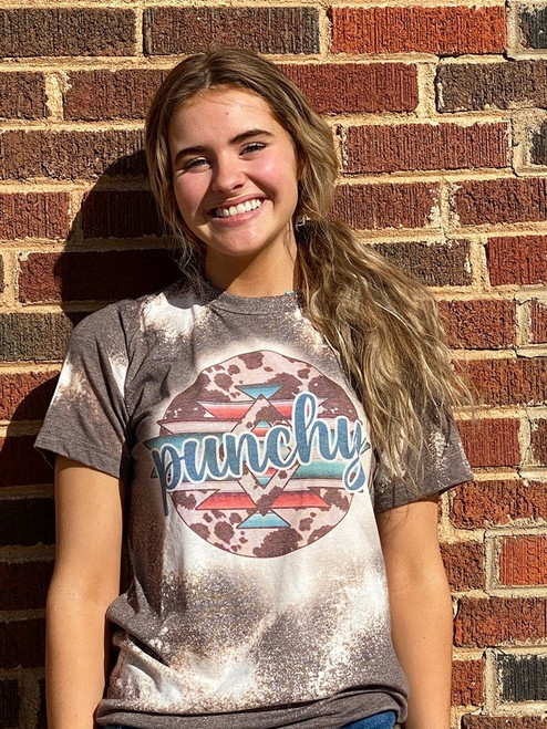 Punchy Brown Bleached Tee