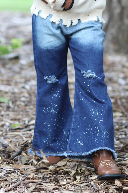 Girls' Bleach Speckle Denim Jeans