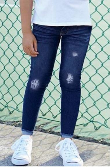 Toddler Girls' Blueberry Distressed Skinny Jeans