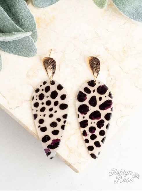 Drop of Perfection Dalmatian Earrings