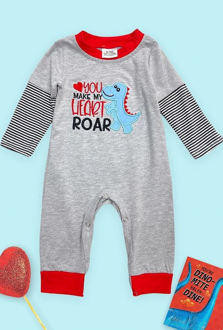 Infant Boys' You Make My Heart Roar Romper