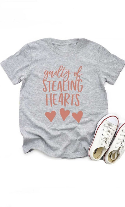 Boys' Guilty of Stealing Hearts Grey Tee
