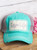 Farm Life Distressed Turquoise Mesh Hat