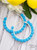 Dare to be Different Turquoise Bead Hoop Earrings