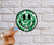 Green Tie Dye Smiley Face Vinyl Decal