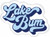 Lake Bum Blue Cursive Vinyl Decal
