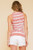 Coral Tie Dye Ribbed Tank Top