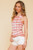 Coral Tie Dye Ribbed Tank Top