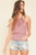 Dusty Purple Crochet Halter Tank Top