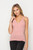 Mellow Rose Ribbed Vneck Tank Top