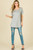 Heather Grey Stripe Oversize Tunic