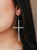 Cross My Heart Clear Earrings