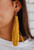 Mustard Suede Fringe Earrings