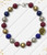 Burgundy, Navy, & Gold Rose Chunky Necklace