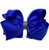 7.5" Royal Blue Rhinestone Hairbow