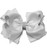 7.5" Light Grey Rhinestone Hairbow