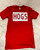 White Block Hogs Red Tee